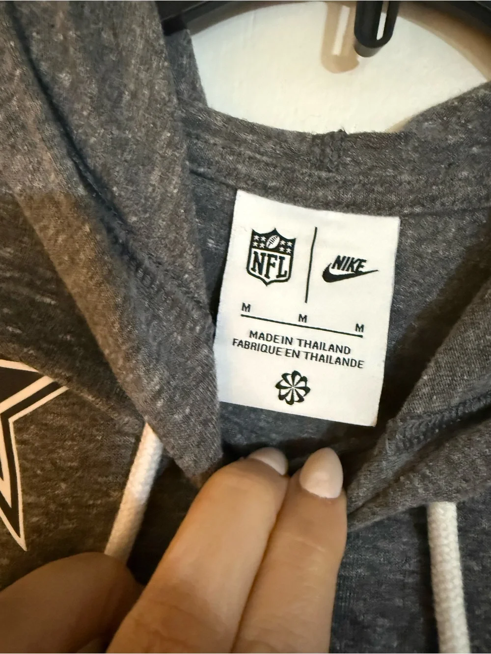 Nike Dallas Cowboys Women’s Lightweight Pullover Hoodie Gray Size Medium NFL
